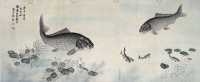 马晋 庚午（1930年）作 鱼乐图 镜心
